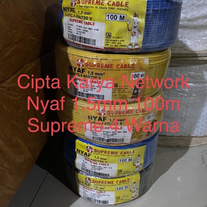 Promo Kabel Supreme Nyaf 1.5Mm 100m / NYAF 1,5mm / AF 1.5mm / AF1.5 4 Warna / NYAF 1.5 SUPREME SERAB
