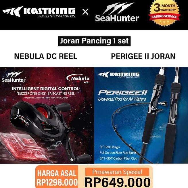 Seahunter X Kastking Joran Pancing 1 Set Nebula Dc Reel Pancing Bc Reel Peree Ll Joran Ul Power 1.53
