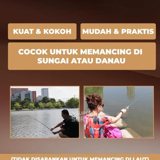 Alat Pancingan Set Lengkap 1M Joran Mini Reel Pulpen Portable Kail Pelampung Benang