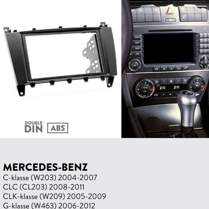 Frame Headunit 7 Inch Mercedes Benz C Class W203 Glk Clk W209 2005 Terbaik