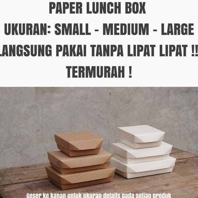 PREMIUM / LUNCH BOX PAPER - PAPER LUNCH BOX - FOOD GRADE TERMURAH