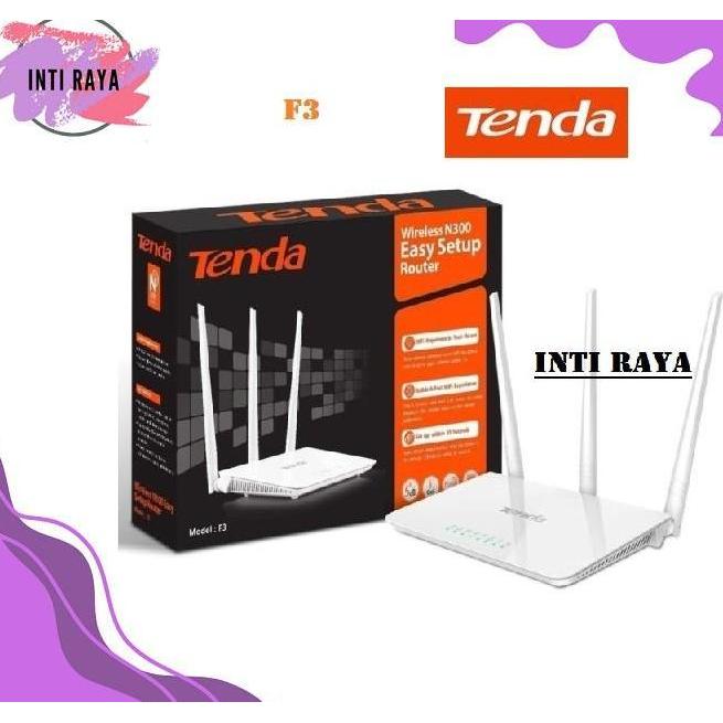 DV104 - Tenda F3 Wireless N Router 300Mbps-Tiga Antena F3 t3