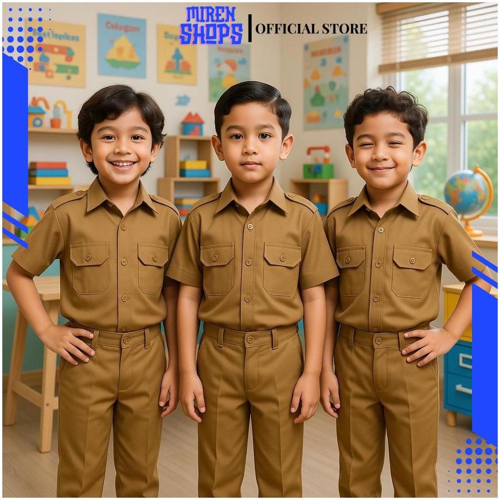 BAJU PROFESI ANAK PNS LAKI LAKI/CELANA SRAGAM PROFESI ANAK GURU Promo Puncak