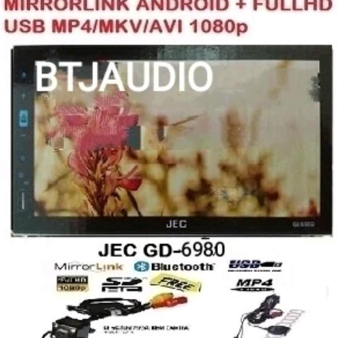 HEAD UNIT TV MOBIL DOUBLE DIN JEC MIRRORLINK&FULL HD+KAMERA