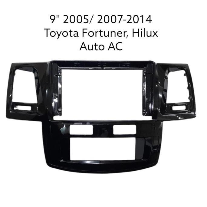 S_Net Frame Headunit Android 7 Inch / 9 Inch / 10 Inch Toyota Fortuner Vigo Hilux 2005 Manual Ac / A