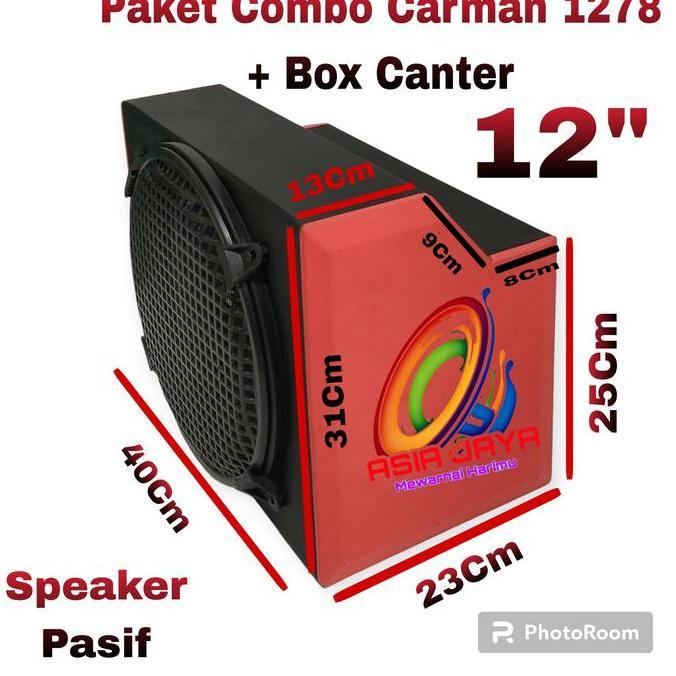 Subwoofer Pasif 12 Inch CM 1278 CARMAN 1278 Plus Box 12inch Untuk Mobil Canter