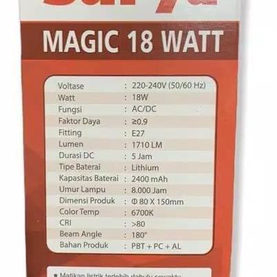 Trg- Lampu Emergency Surya Magic 18 Tt