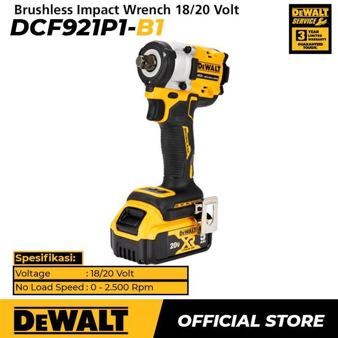 Dewalt Brushless Impact Wrench / Kunci Impact Baterai 18/20V DCF921P1