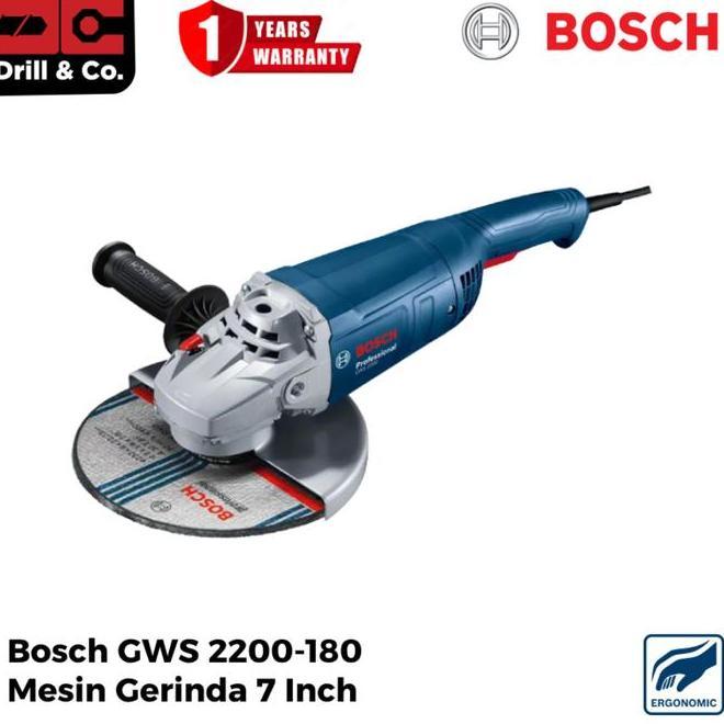 Bosch Gws 2200180 Mesin Gerinda 7 Inch Gerinda Tangan 7 Angle Grinder