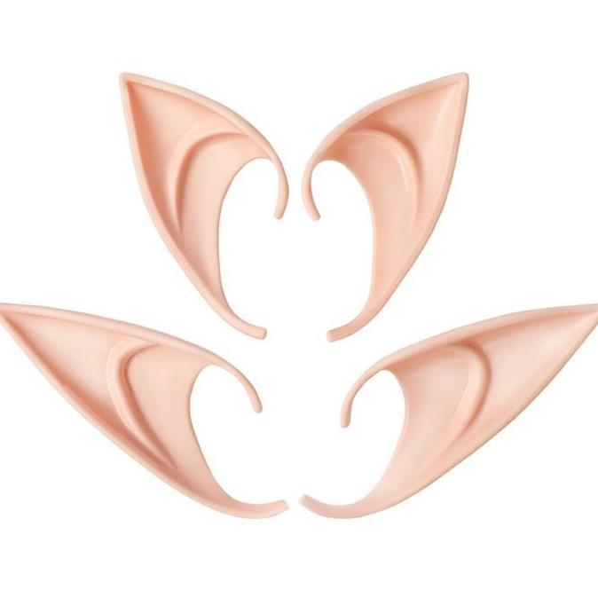 GABRIESEN Isi 2 Elf Ears Telinga Palsu Silikon Telinga Peri Fairy Ears Kuping Peri Telinga Elf Palsu
