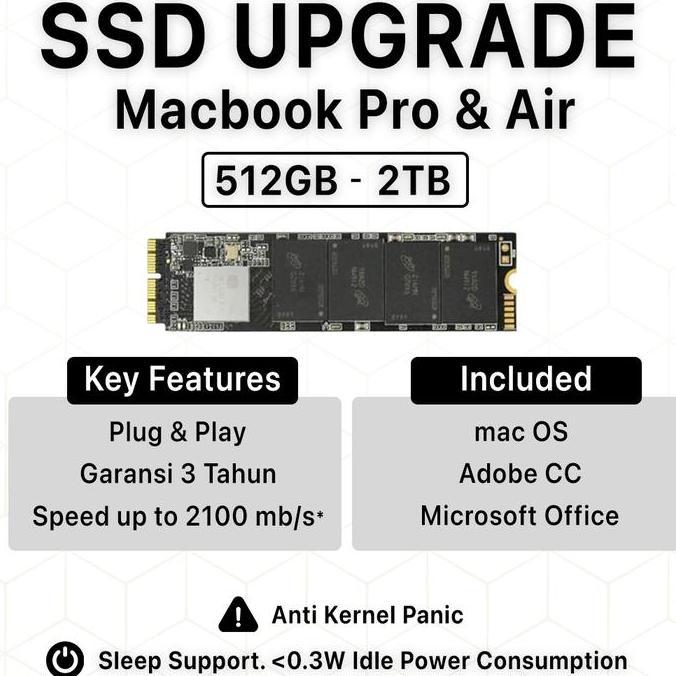 TERBARU - SSD Macbook Pro Retina Air Mac Mini iMac Upgrade 2013 2014 2015 2017
