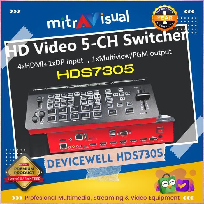 ALL IN ONE SWITCHER DEVICEWELL HDS7305 + HARDCASE + RECORD + STREAM ORIGINAL DAN TERPERCAYA