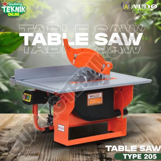 SHAANCIU Mesin Table Saw 8" ALDO 205 / Table Saw ALDO 205 / Meja Potong Gergaji Kayu Circular 8 Inch