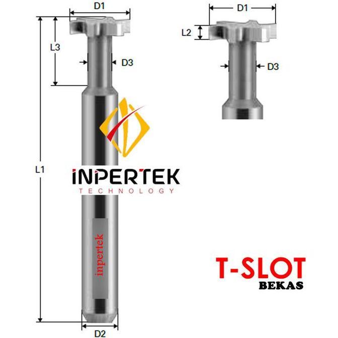 RANMEU T Slot 14 Carbide Cutter T 14 mm Slotting T-Type Cutter Milling Bekas
