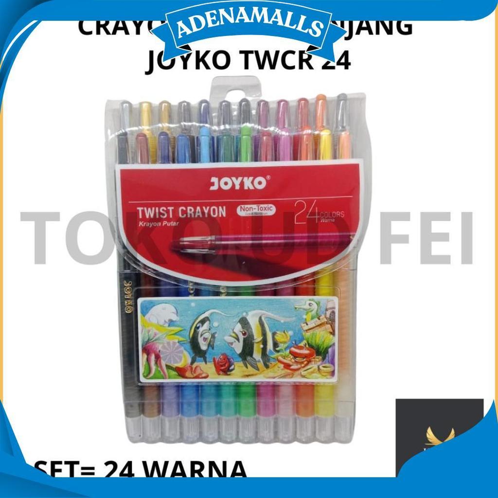 (1 SET = 24 WARNA) Crayon Putar Joyko isi 24/ Crayon Putar Joyko/ Crayon putar isi 24/Krayon putar p
