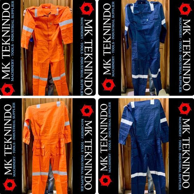 TERBARU - Baju Bengkel Kerja Wearpack Orange Werpak Safety Coverall Proyek