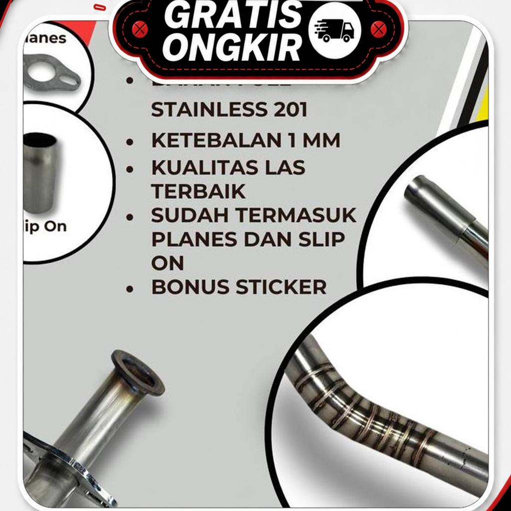 Leher Pipa Kenalpot Beat Fi / Beat Karbu / Scoopy 26/28 Zigsow Kolong Mdm Muffler