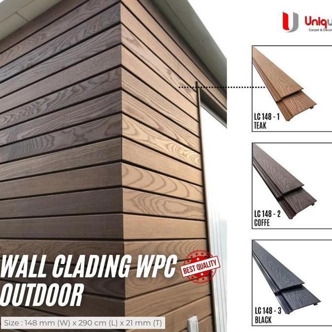 Promo Wpc Plafon / Ceiling Wpc /  Wood Panel Dinding Outdoor / Wall Cladding