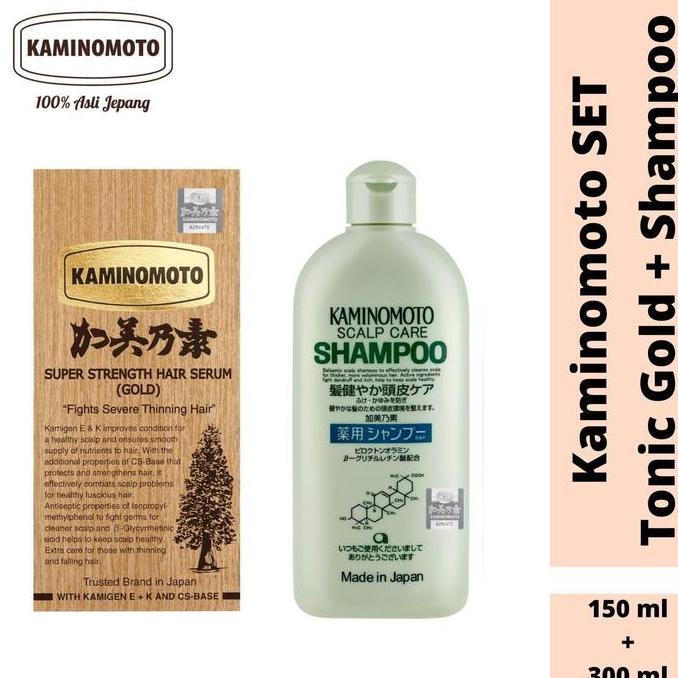 Kaminomoto Bundling Hair Tonic Gold & Shampoo