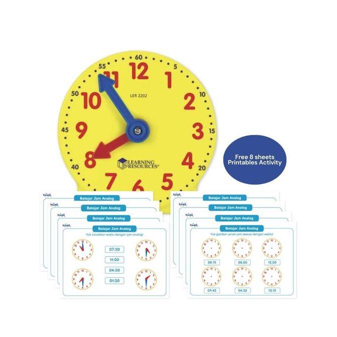 LARISS Learning Resources Mini Gear Clock 4inch (Per-pieces)