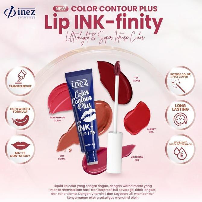 INEZ Lip Cream Matte Ink-finity Liquid Lip Color Lipstik Lipstick Waterproof Ultralight Super Intens