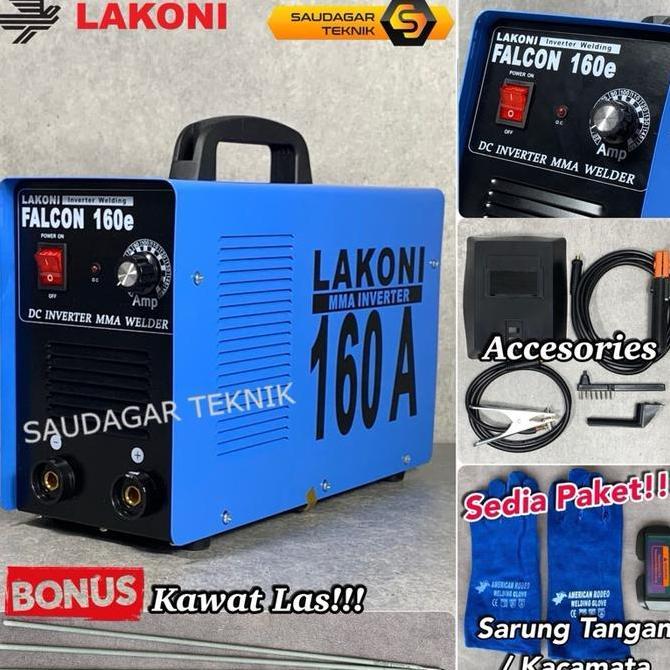 Mesin Las Lakoni Falcon 160E 160A Inverter Trafo Las Mma Lakoni Falcon 160 E 160 A