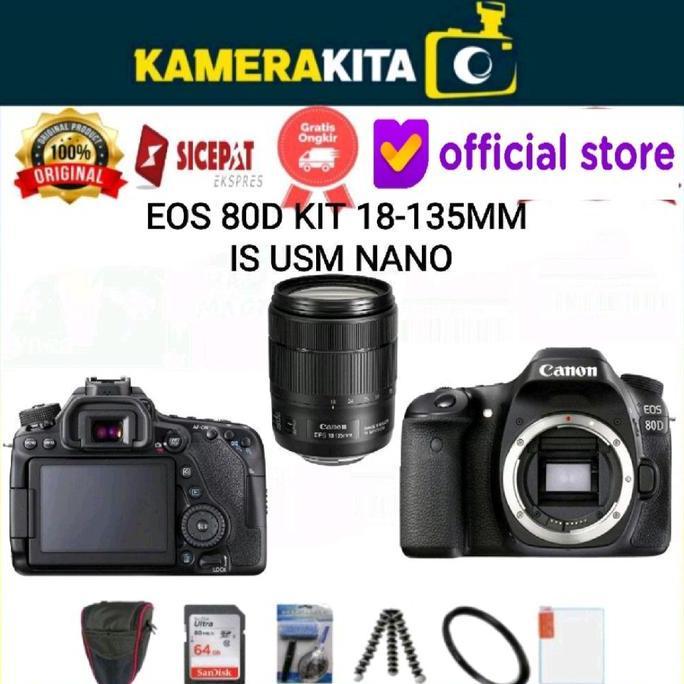 NAWAVI889 - CANON EOS 80D KIT 18-135MM IS USM NANO/ CANON EOS 80D KIT 18-135MM USM