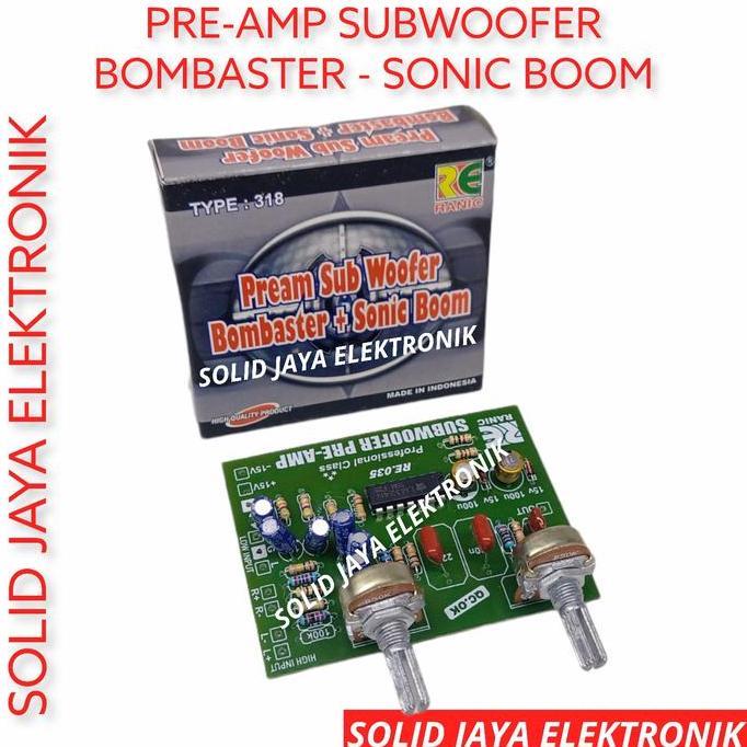 KIT PREAMP FILTER SUBWOOFER BOMBARSTER SONIC BOOM CROSSOVER RANIC 318 TERBAIK