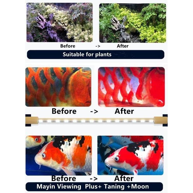 Fishgod- Mayin Lamp View Plus 142Cm Lampu Led Celup Aquarium Ikan Arona Koki