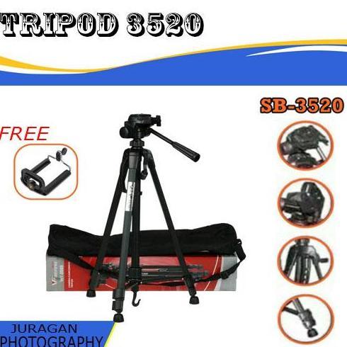 ROSYANTI_TJI - TRIPOD 3520 / SB-3520 TRIPOD CAMERA / CAMCORDER ORIGINAL /TRIPOD MURAH