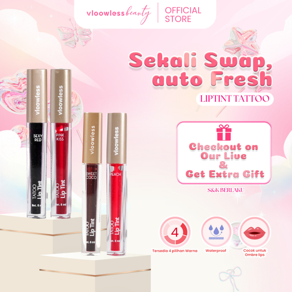Vloowless Beauty Lip Tint Tattoo