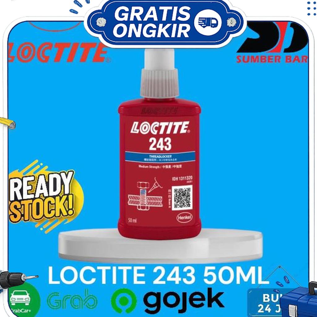 Henkel Loctite 243 Threadlocker Lem Baut 50 Ml - Lem Baut Loctite 243 50Ml