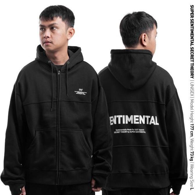 PREMIUM / Hoodie Katun SSST Garner Zipper Hoodie Hitam
