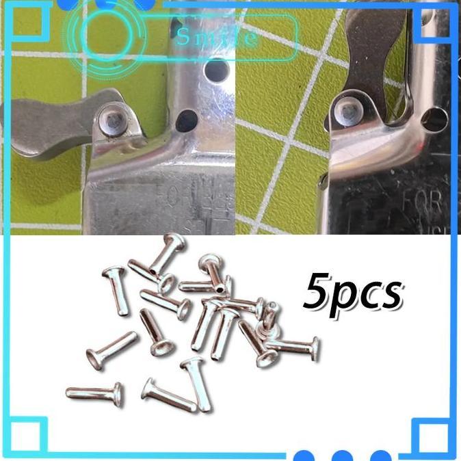 BLAZONE 5PCS Zippo Sparepart Rivet Cam Pendulum Insert Zippo Bahan Besi Galvanis Paku Roda Api Zippo