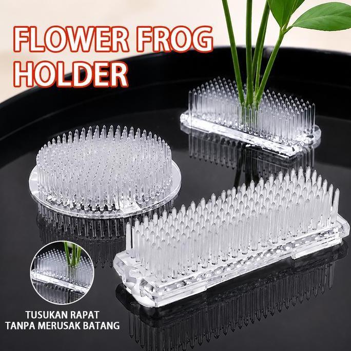 KANJALO transparent flower frog ikebana kenzan - tancapan bunga - tancapan oasis - barang florist Bu
