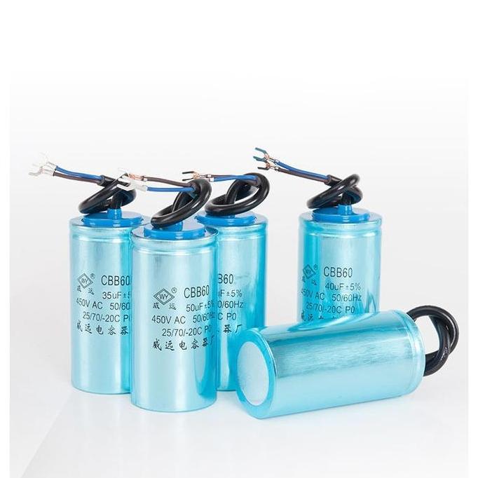 SPT Kapasitor Start Aluminium CBB60 Kapasitor Pompa Air Kapasitor Kompresor Angin
