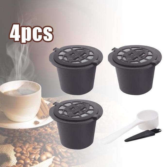BEZEIN 3pcs Refillable Capsule Coffee Capsule Filter Untuk Mesin Nespresso