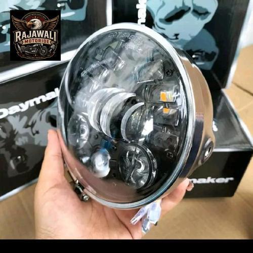 lampu depan daymaker 5.75 inch set batok l2g Chrome