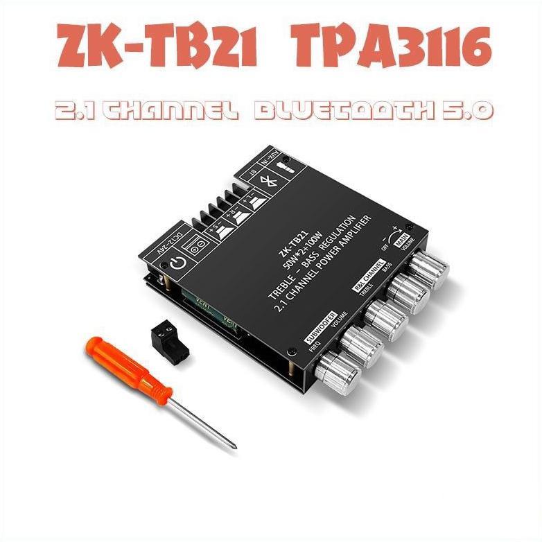ic Ori import ZK-TB21 TPA3116D2 Bluetooth 5.0 Subwoofer Amplifier Board 50WX2+100W 2.1 Channel Power