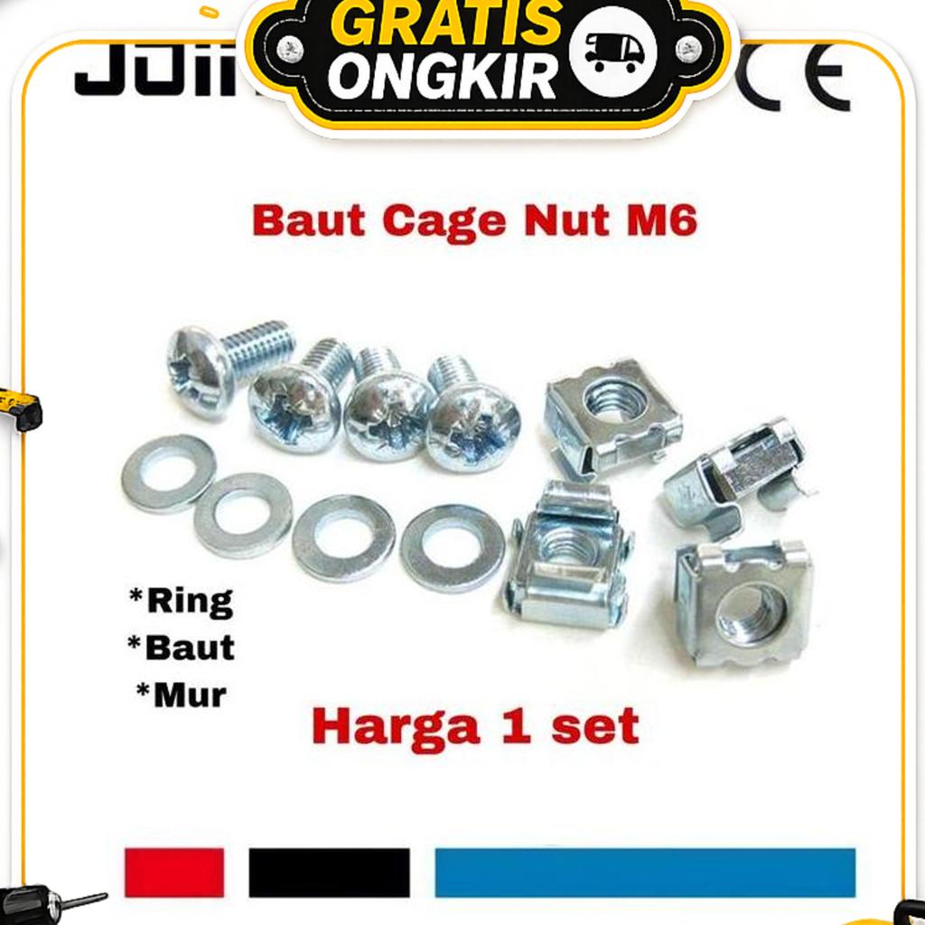Cage Nut M6 Bout Baut M6 Set