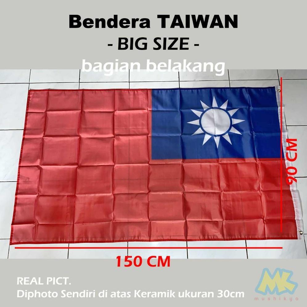 VELMORA BENDERA TAIWAN BORDIR POLYESTER 150X90 CM ORIGINAL