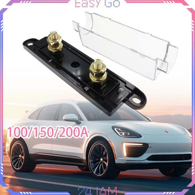 QYUISHOP 100/150/200A Box Fuse Sekring Mobil Sekring Audio Box Fuse Box Sekring Mobil Dudukan Sikrin
