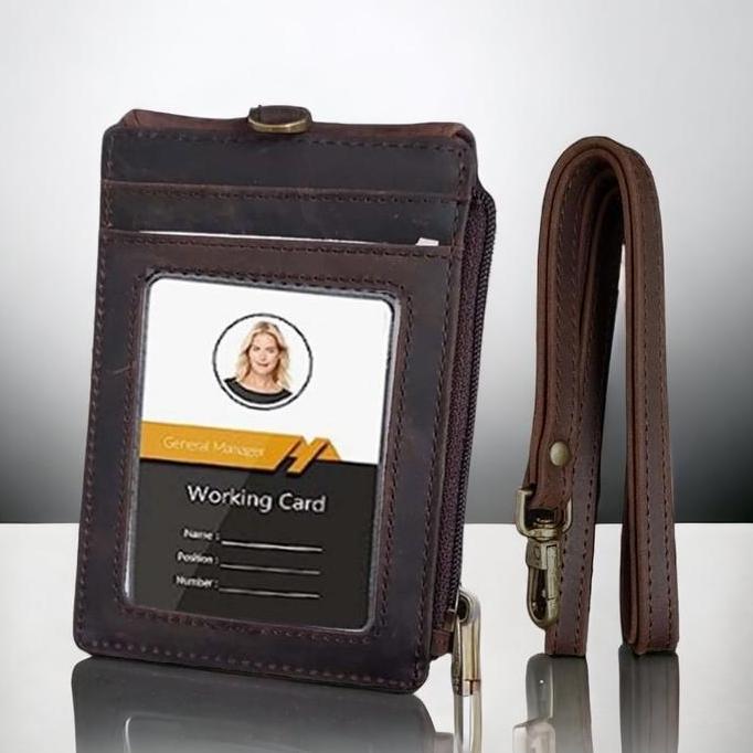 [CUCI GUDANG] Dompet id card kulit asli crazy horse | slim wallet-ISHIYA POTALA-