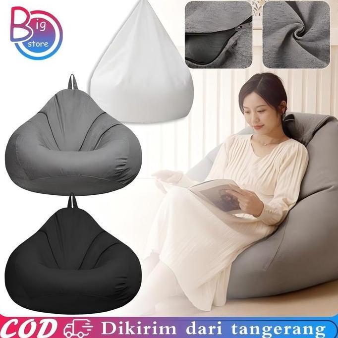 MUVAC Cover Sofa Bean Bag 100x120cm Sarung Bean Bag Bean Bag Cover Only Beanbag Cover Bag Jumbo Bean