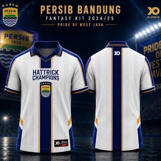 SHANBIU JERSEY HATTRICK CHAMPIONS PUTIH PERSIB FANTASY XO SPORT