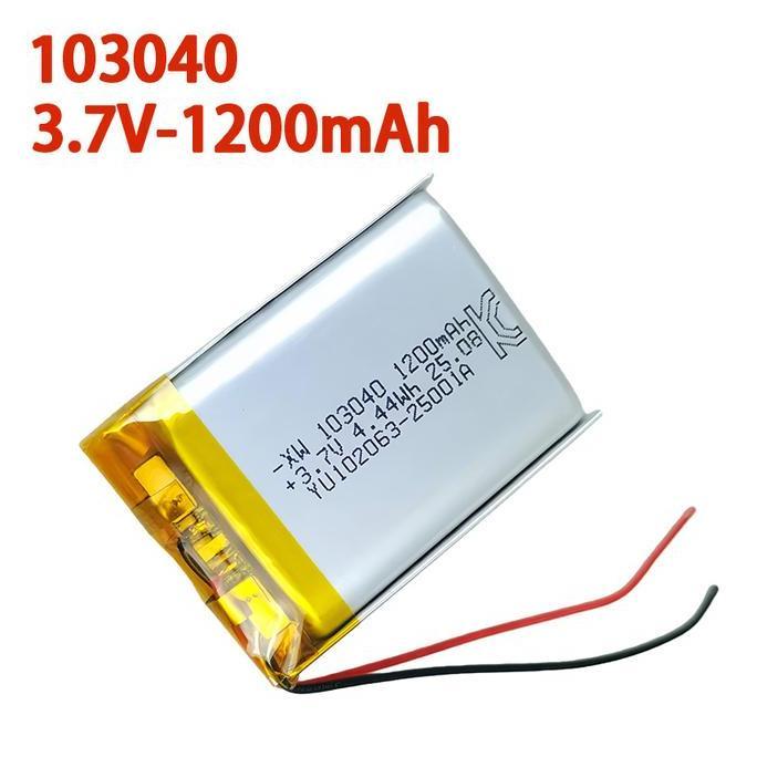 EYAMUY 3.7V Baterai lithium polimer 1200mAh103040 Protection Baterai Charge Mp3 Mp4 GPS