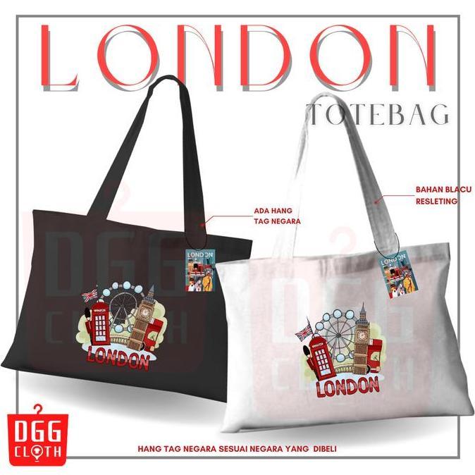 DS83 >> Totebag Souvenir London Tas Totebag Oleh Oleh England 9