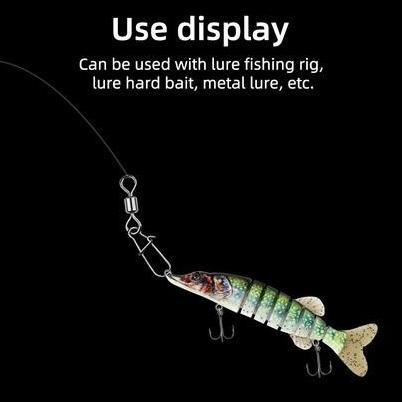TSUZEMON Konektor Kail Pancing Snap Swivel 30mm 8PCS Kokoh dan Praktis untuk Berburu Ikan Besar - Pe
