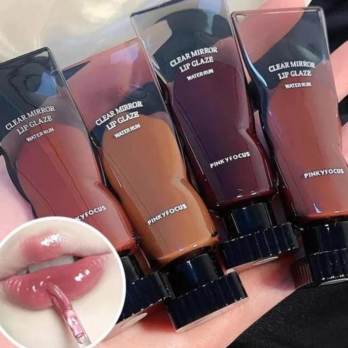 PINKYFOCUS x Maxfine Clear Mirror Lip Glaze Glass LipGloss Pinky Focus Mirror Glossy