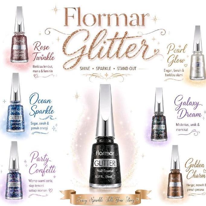Pilihan - Kutek Glitter Flormar Nail Art Polish Kuku